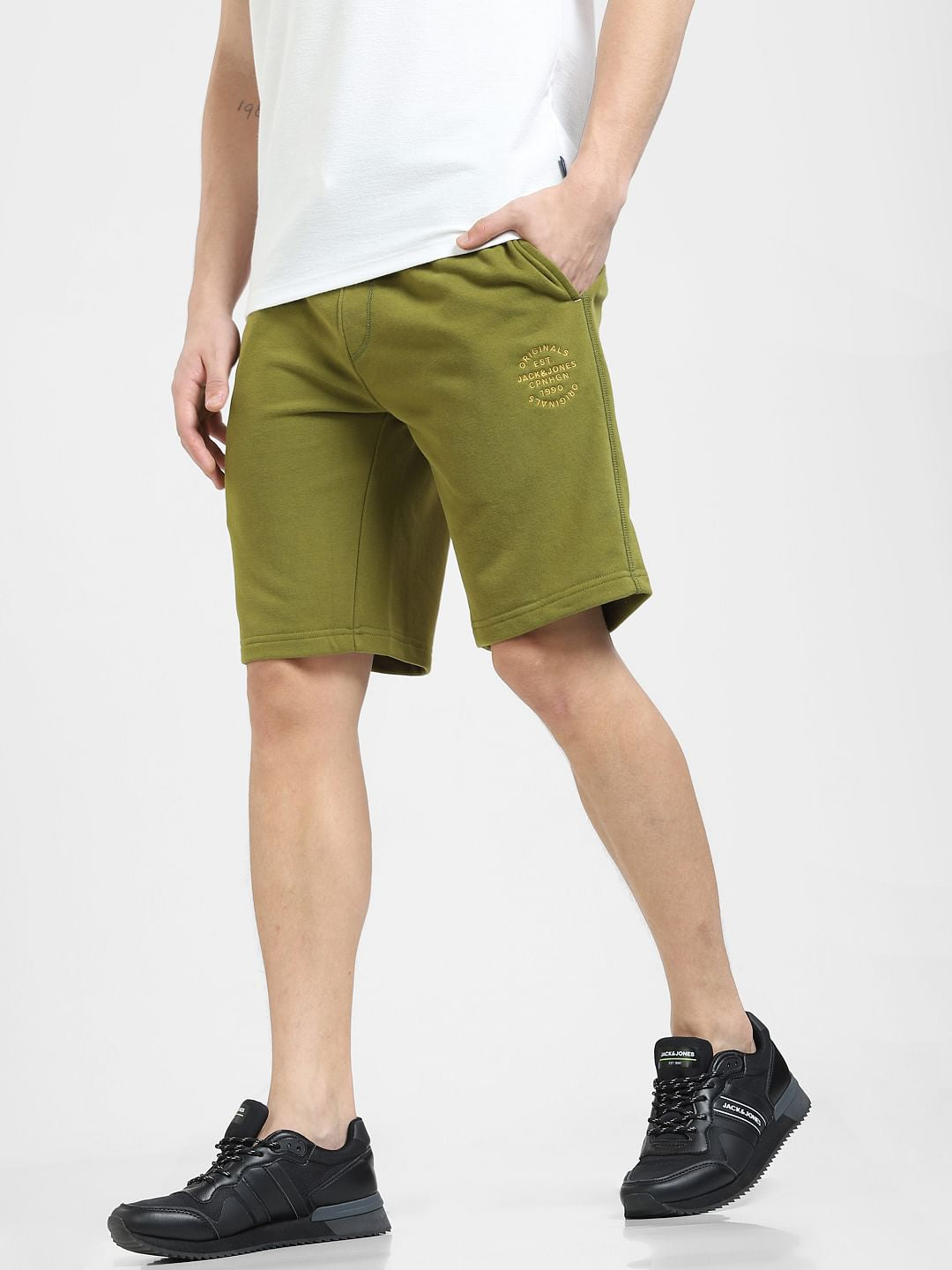 Green Mid Rise Sweatshorts