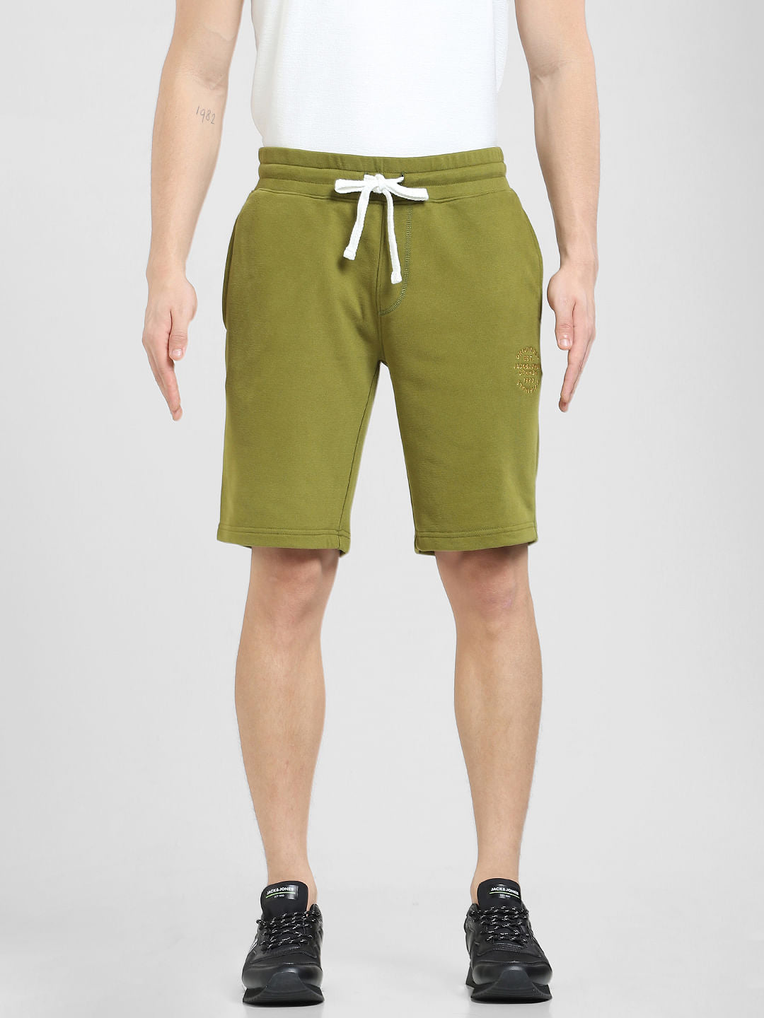 Green Mid Rise Sweatshorts