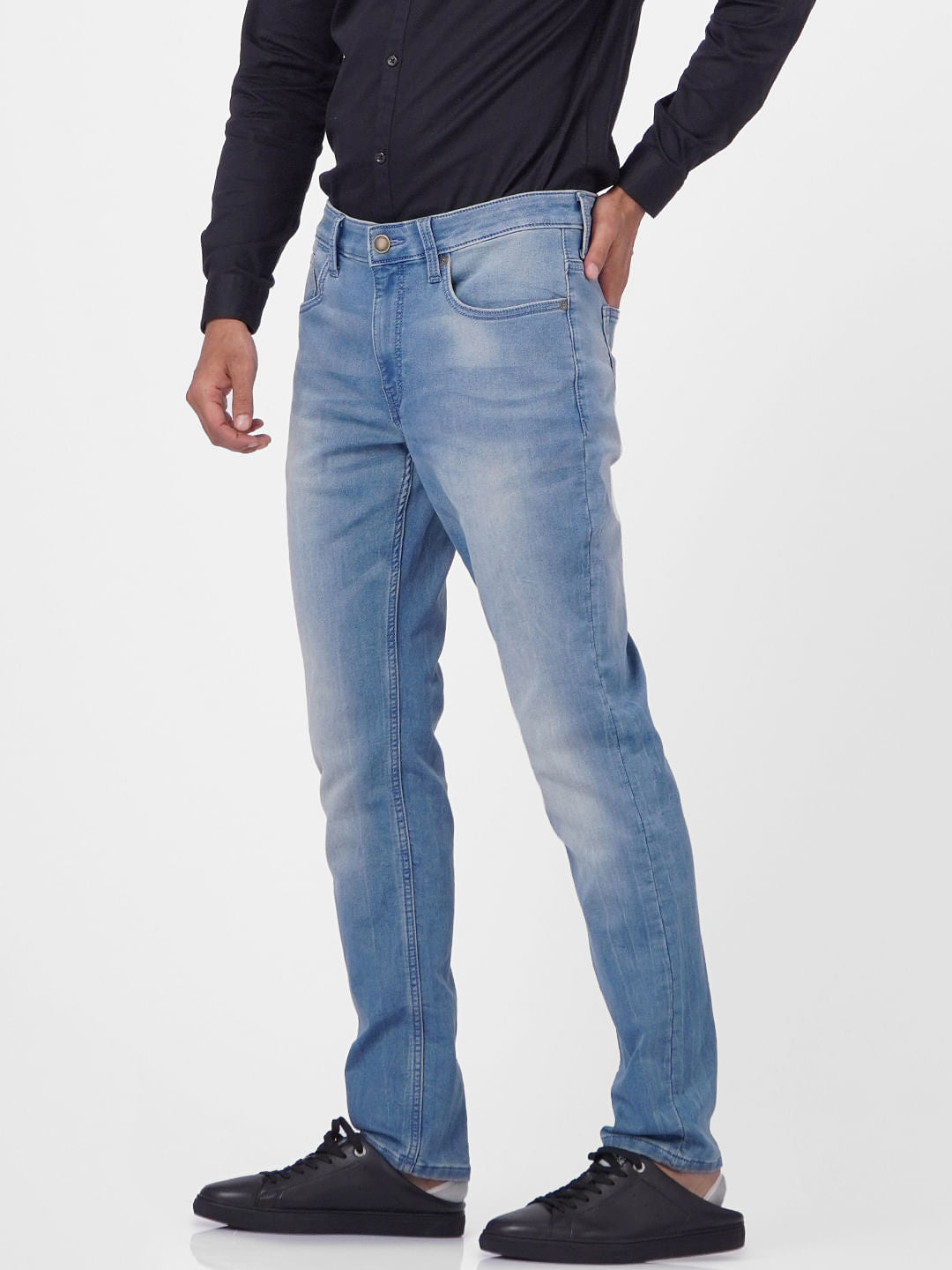 Blue Low Rise Glenn Slim Fit Jeans
