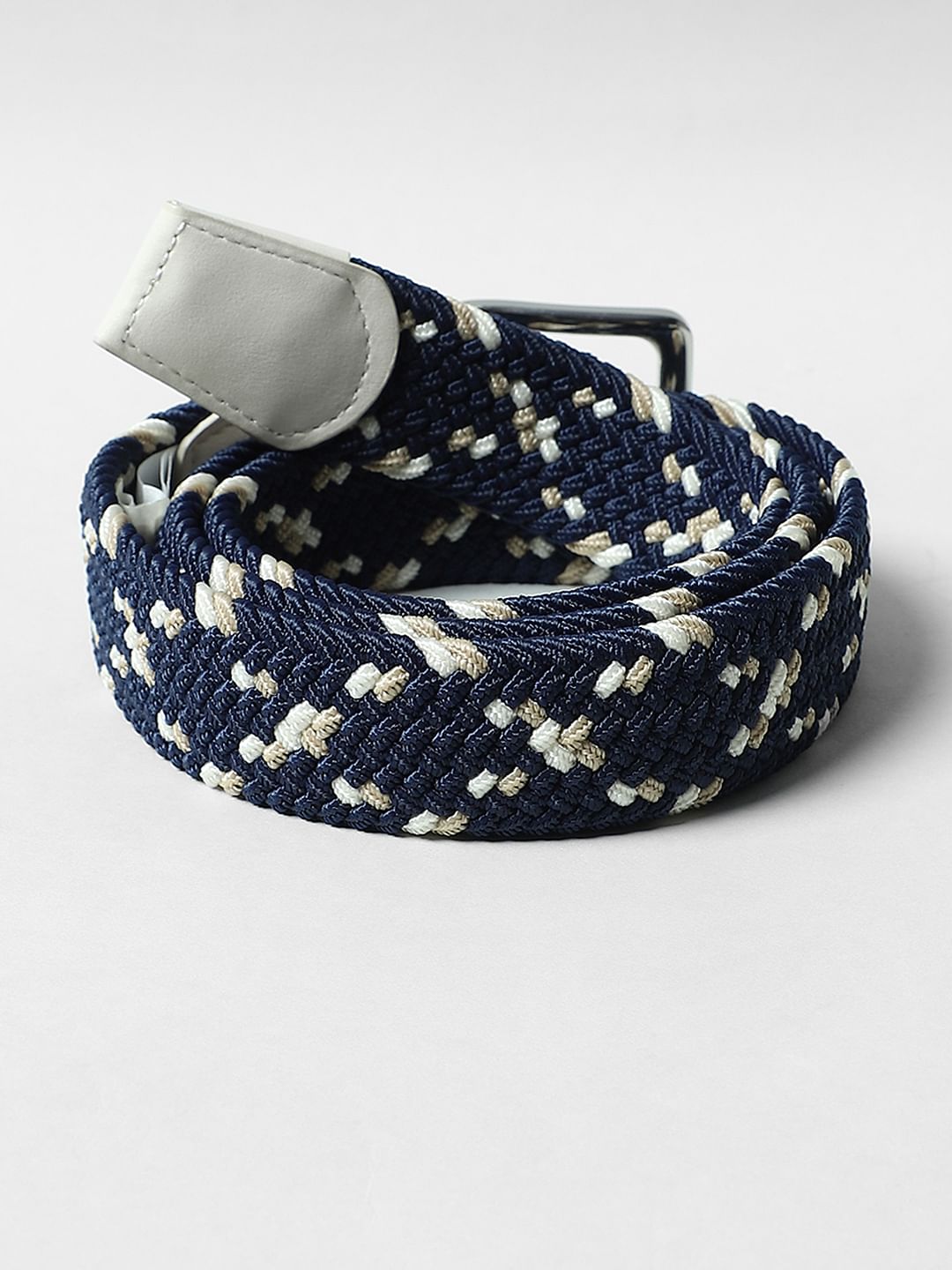 Blue Woven Waist Belt