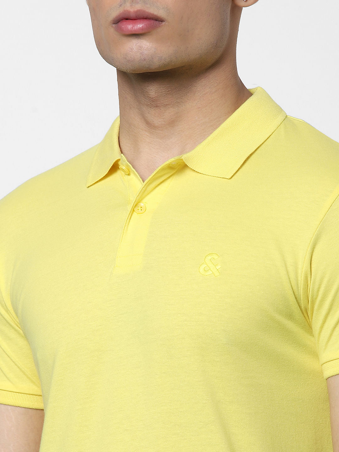 Yellow Polo Neck T-shirt