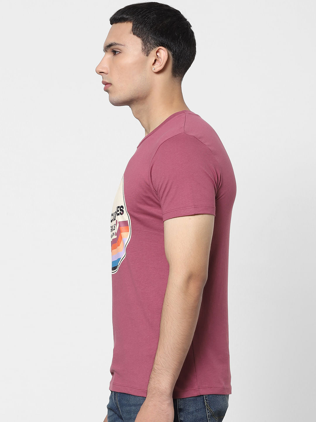 Pink Graphic Logo Print T-shirt