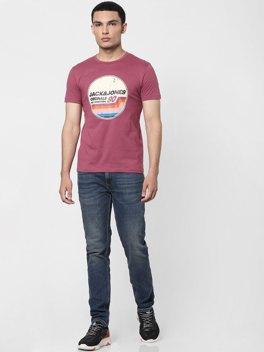 Pink Graphic Logo Print T-shirt