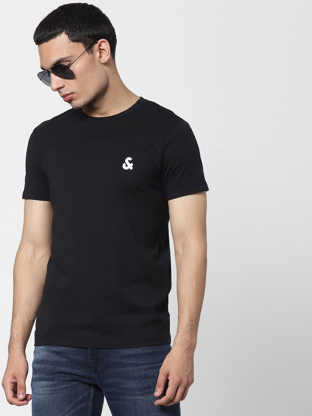 Black Crew Neck T-shirt Online in India - Flat 20% Off