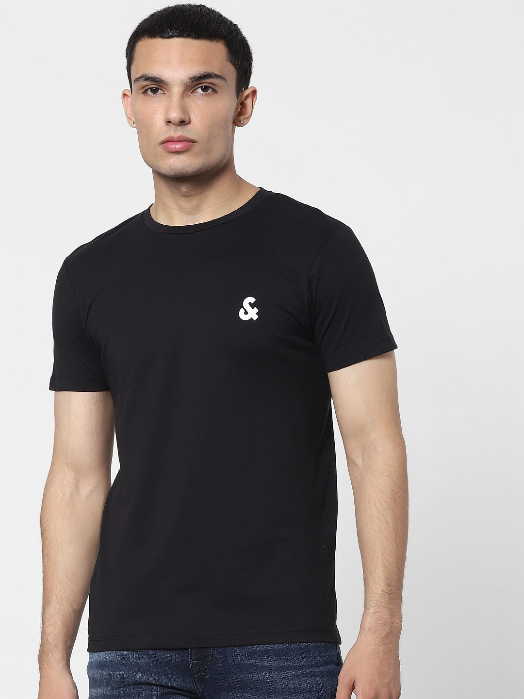 Black Crew Neck T-shirt Online in India - Flat 20% Off
