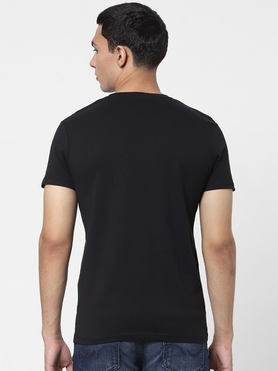 Black Crew Neck T-shirt Online in India - Flat 20% Off