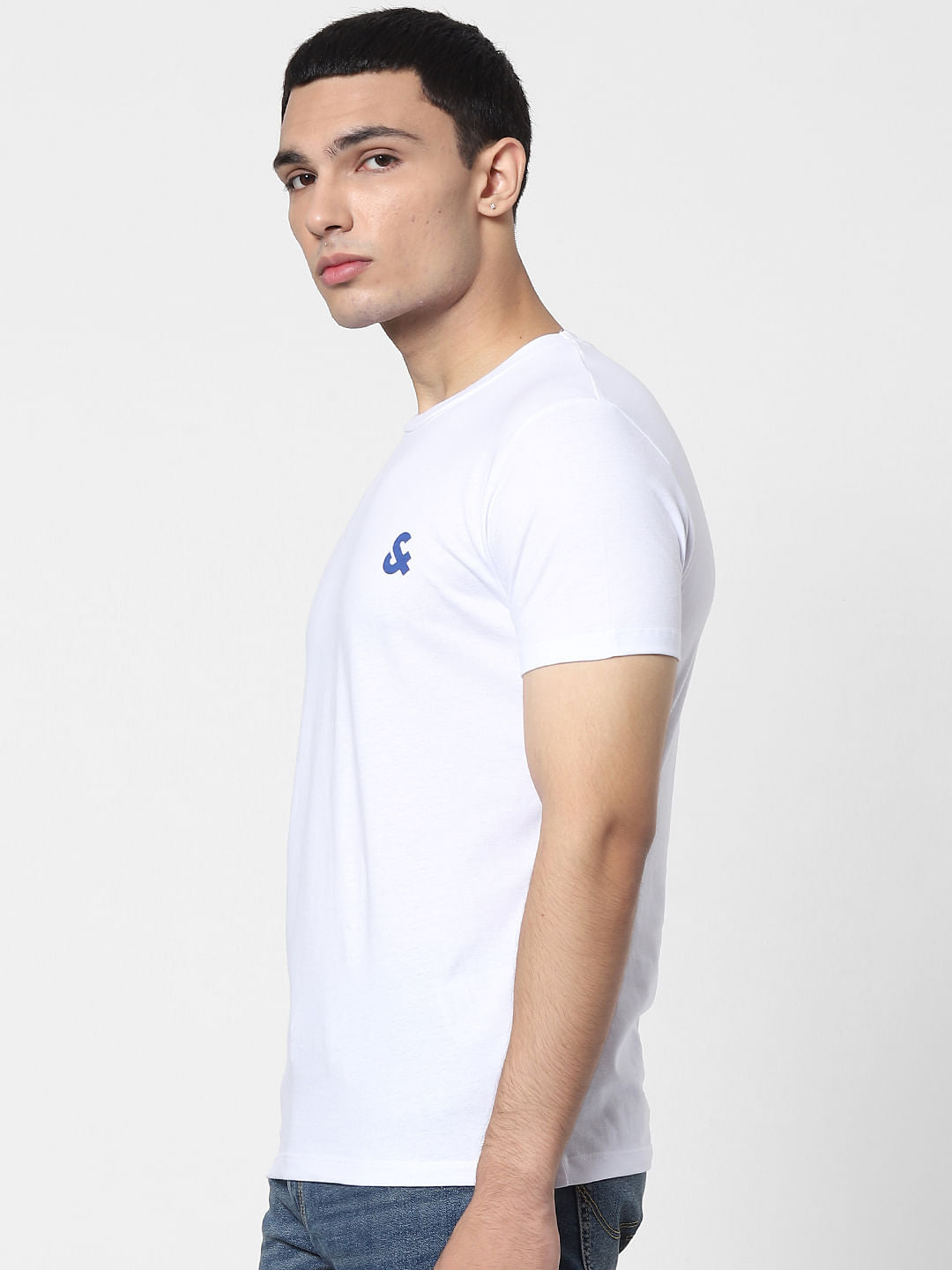 White Crew Neck T-shirt Online in India - Flat 20% Off