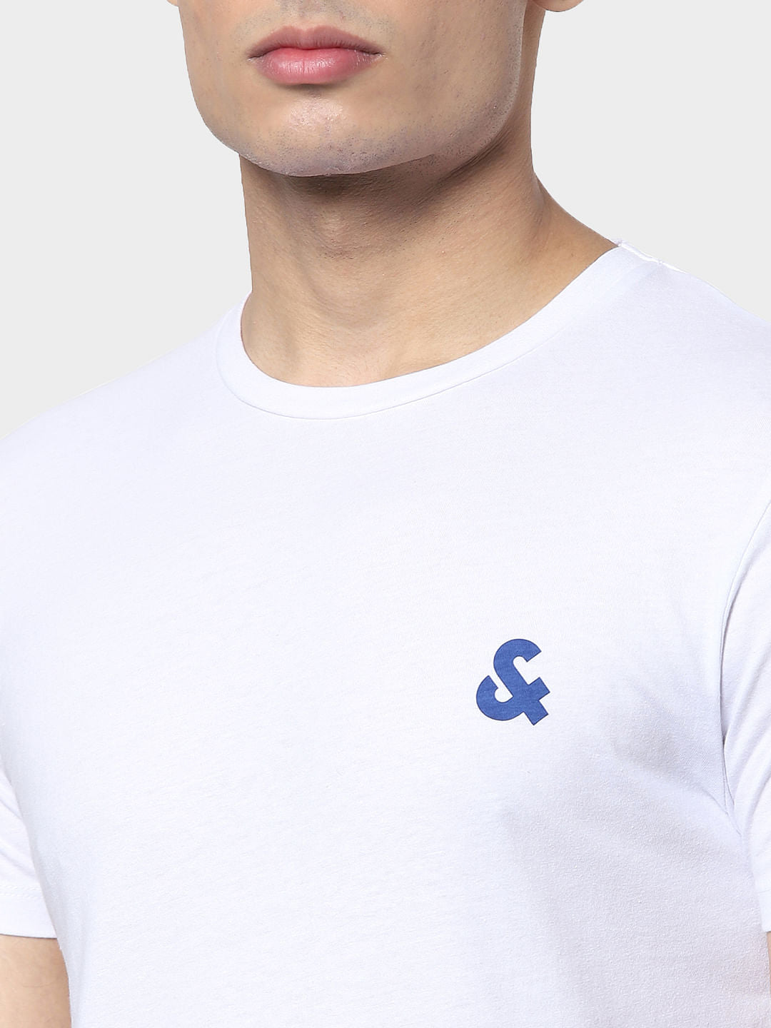 White Crew Neck T-shirt Online in India - Flat 20% Off