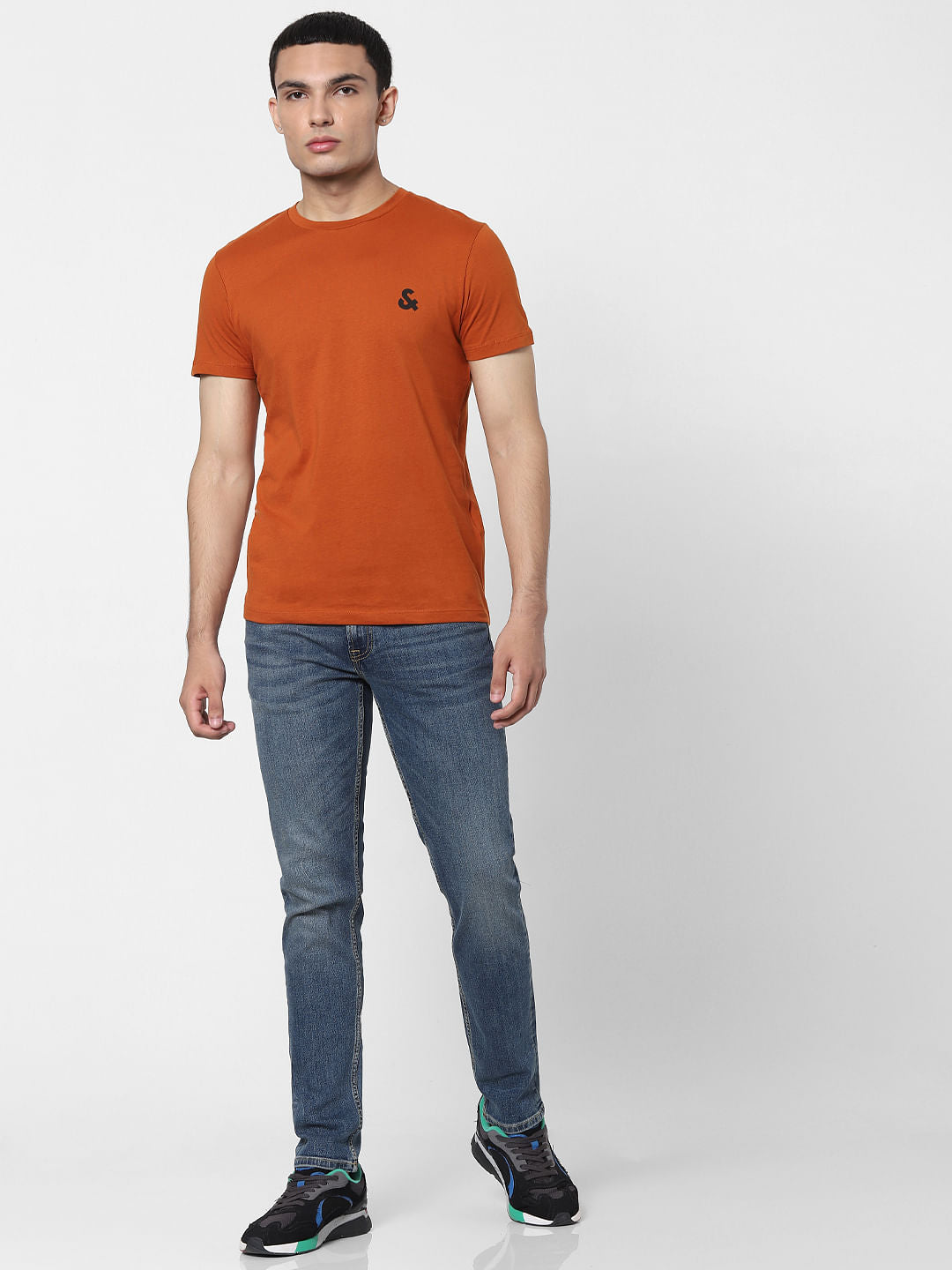 Brown Crew Neck T-shirt