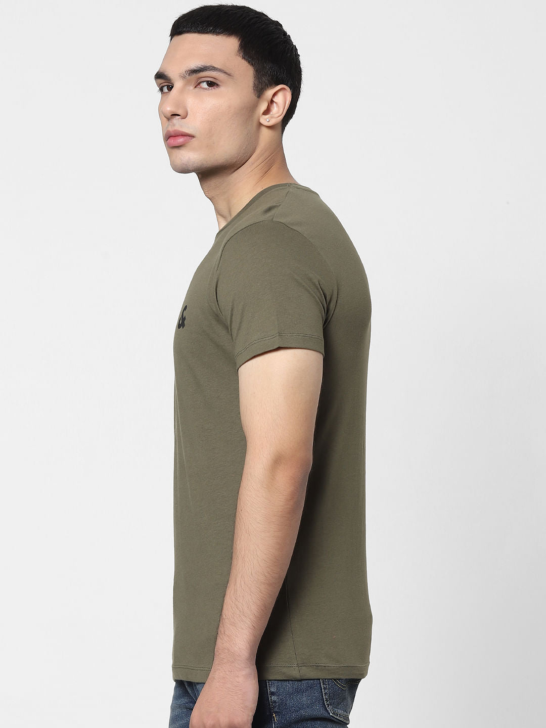 Olive Green Crew Neck T-shirt