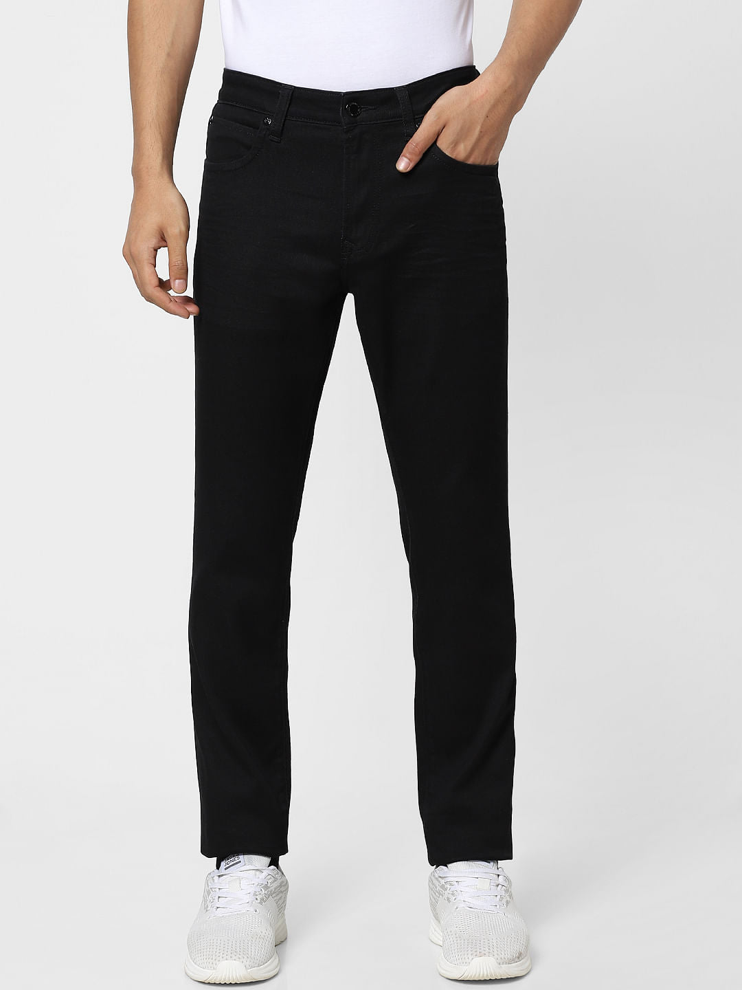 Black Low Rise Glenn Slim Jeans