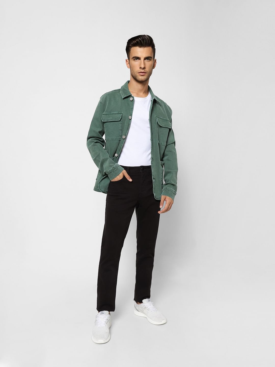 Black Low Rise Glenn Slim Jeans