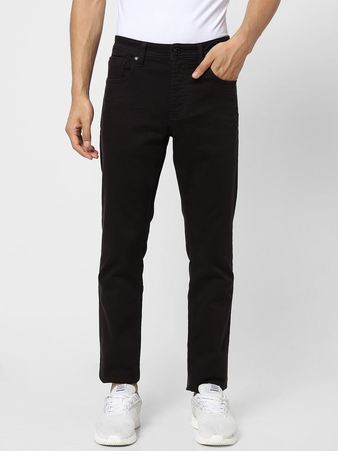 Black Low Rise Glenn Slim Jeans