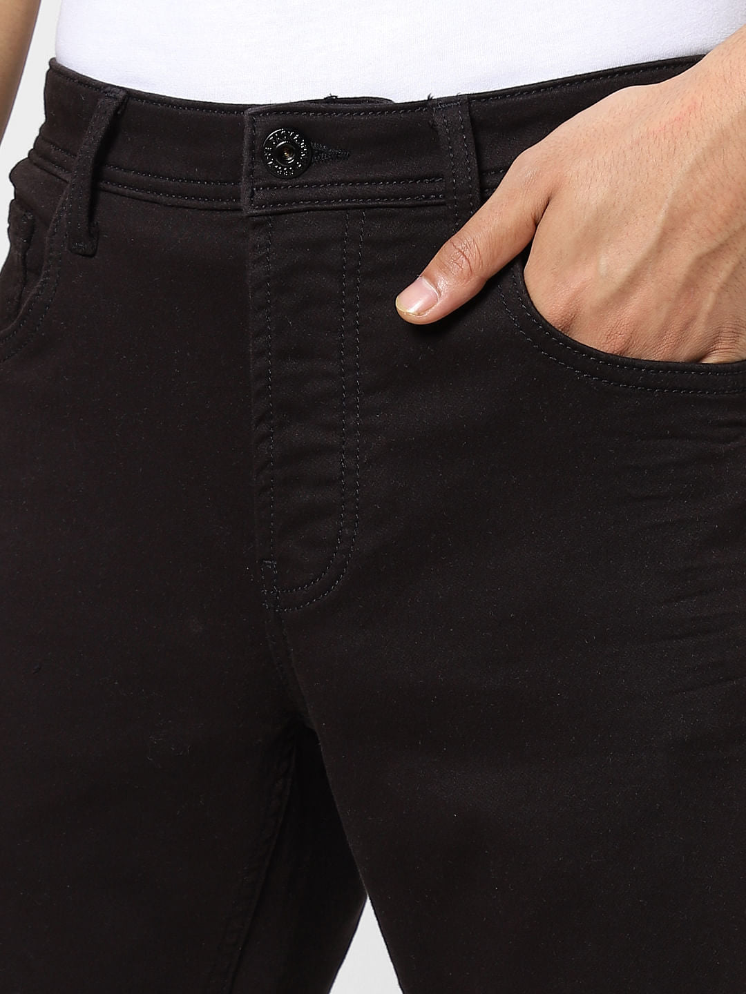 Black Low Rise Tim Anti Jeans