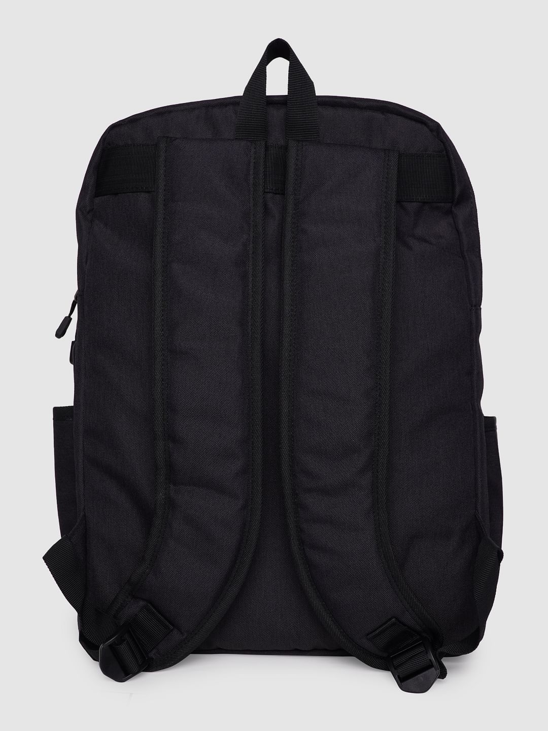 Black Solid Backpack