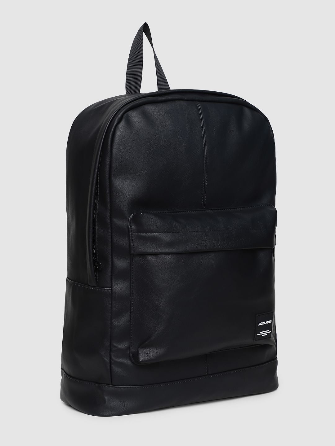 Black Solid Backpack