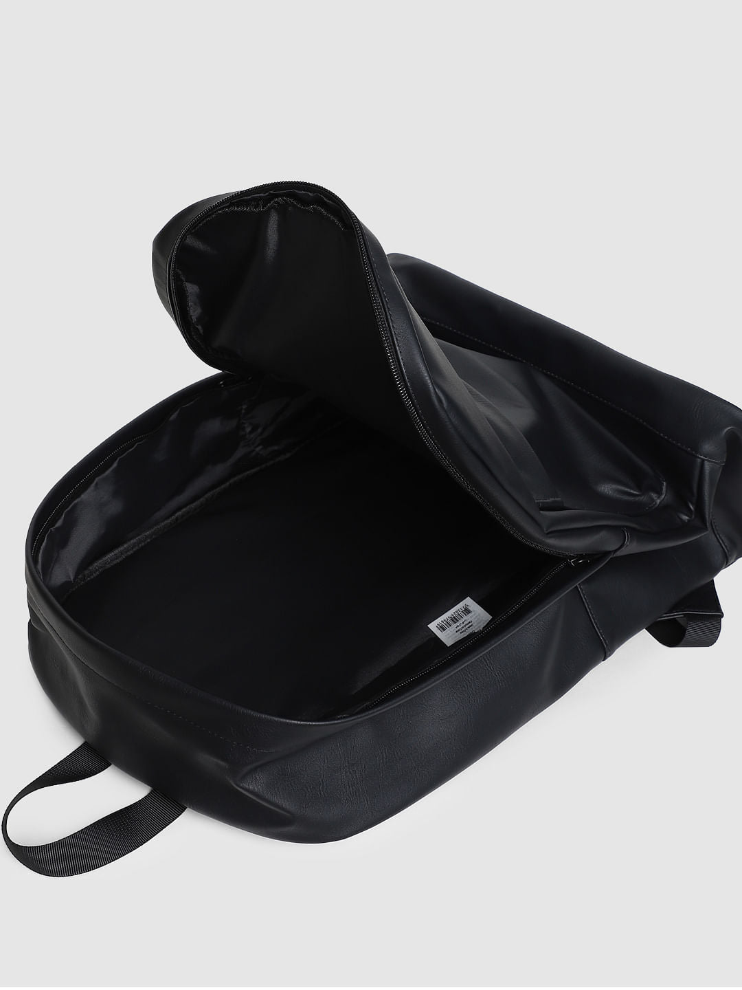 Black Solid Backpack