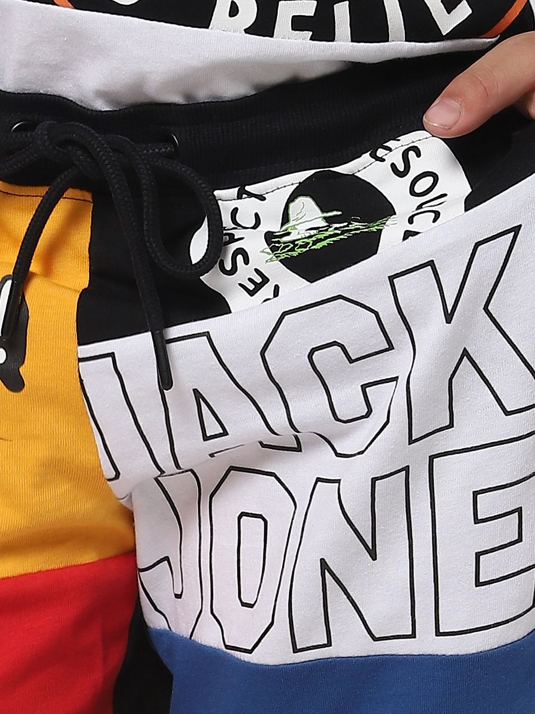 Boys X PEANUTS Black Graphic Print Sweatshorts