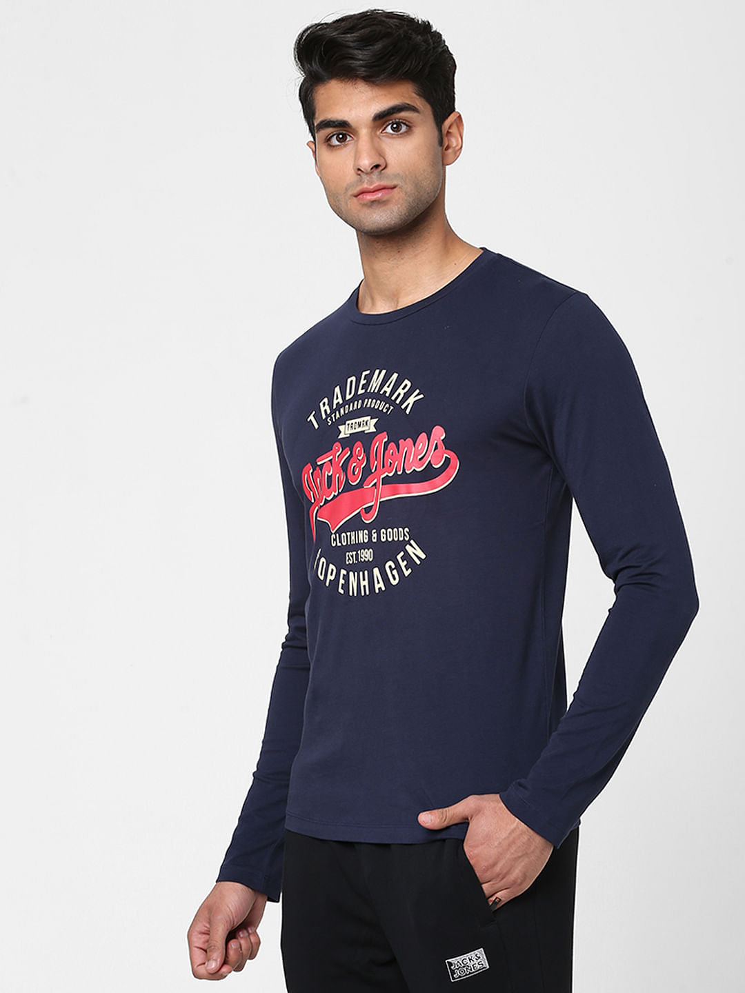 Blue Graphic Print Full Sleeves Shirt