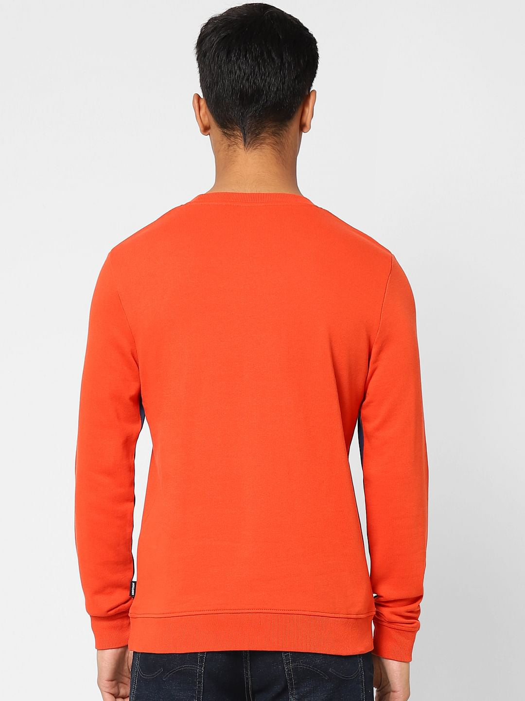 Red Colourblocked Sweatshirt