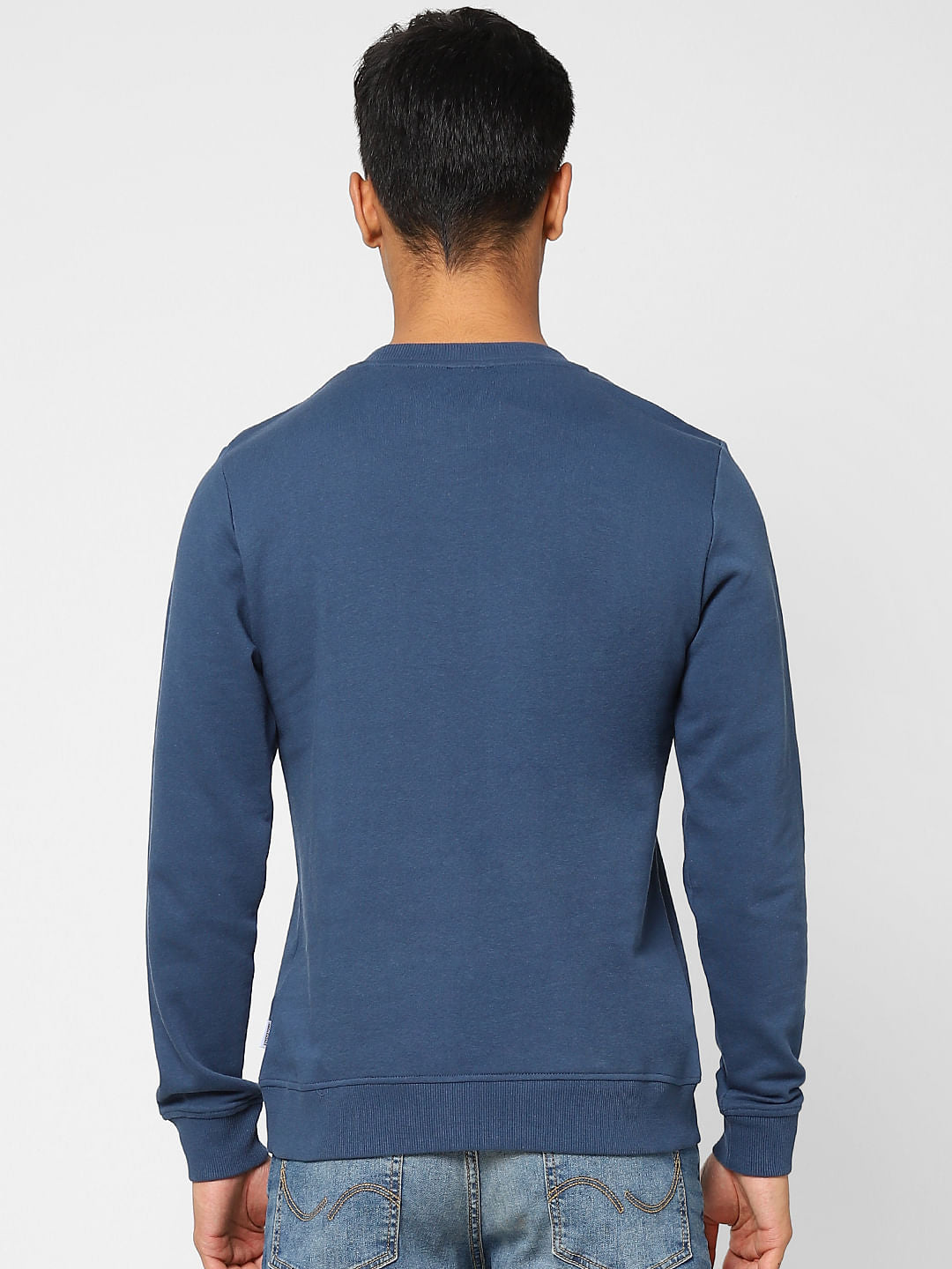 Blue Logo Print Sweatshirt