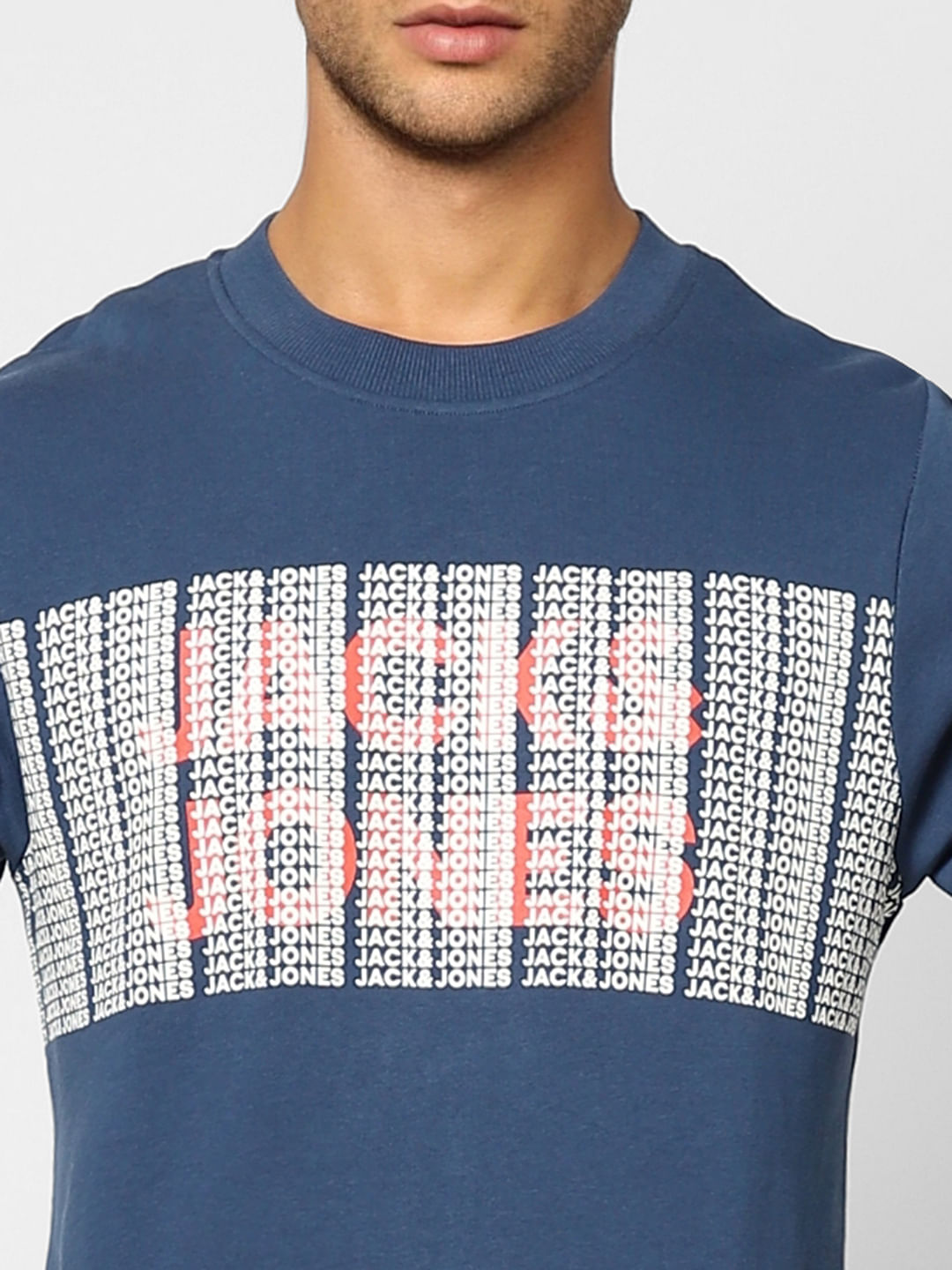 Blue Logo Print Sweatshirt