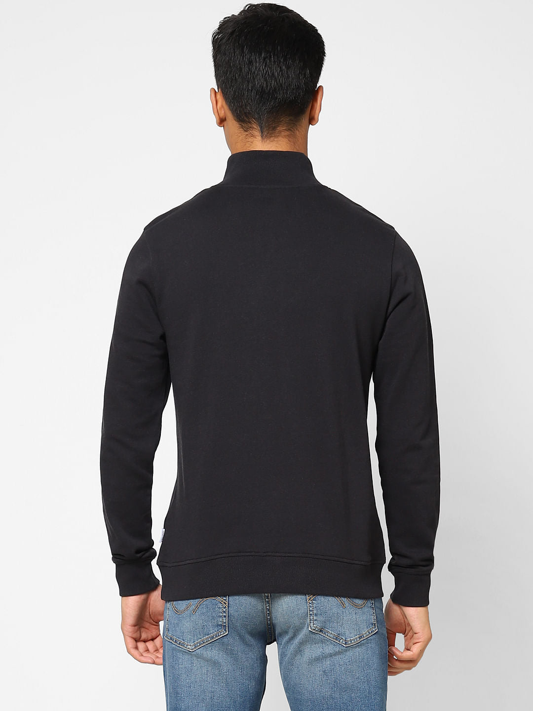 Black High Neck Sweatshirt