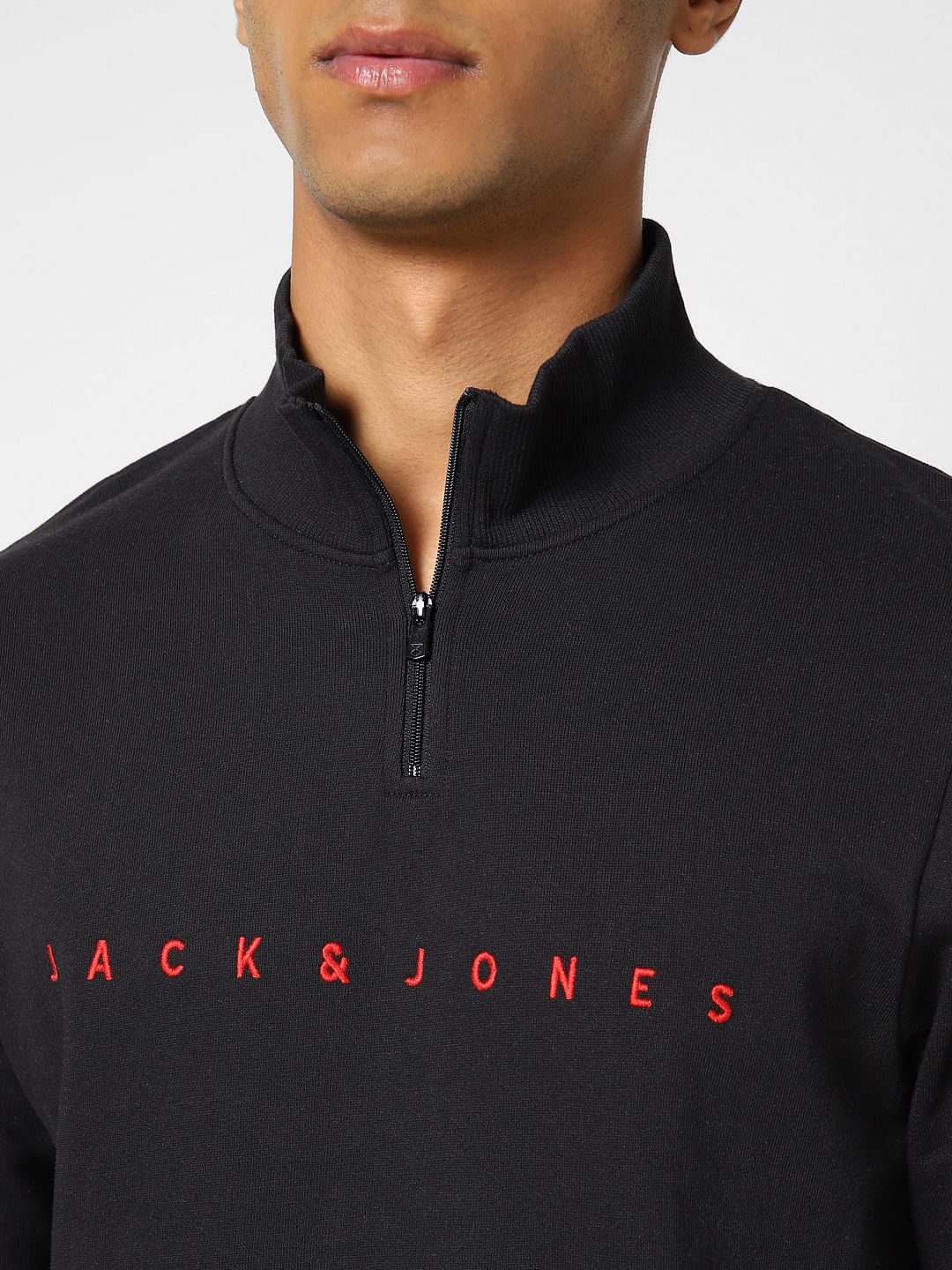 Black High Neck Sweatshirt