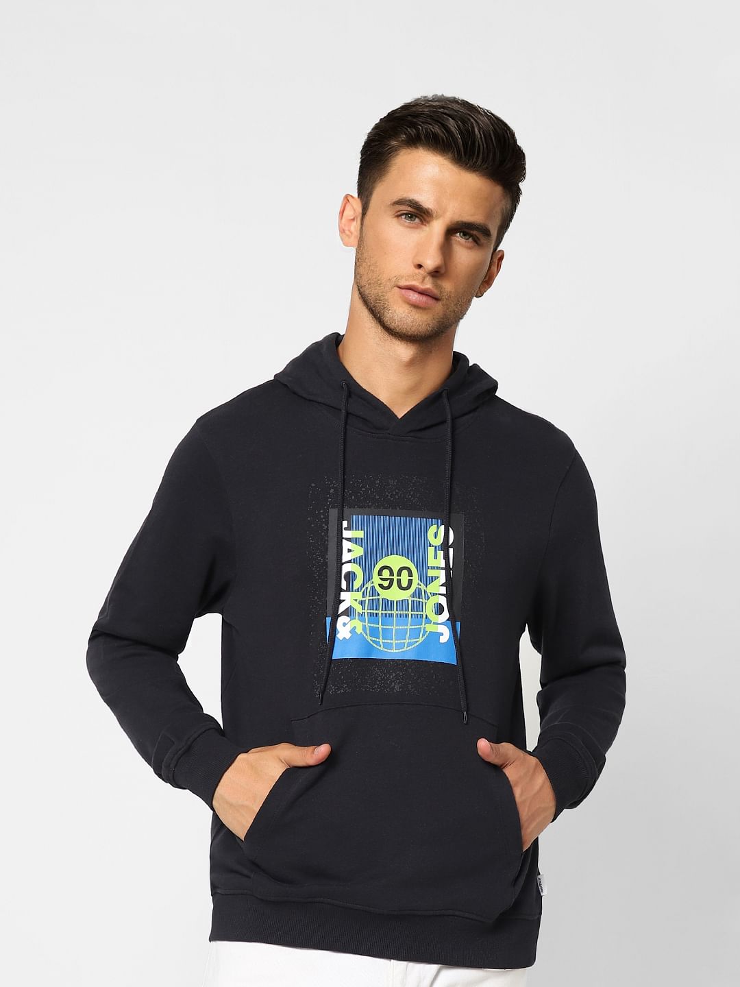 Black Graphic Logo Print Sweatshirt