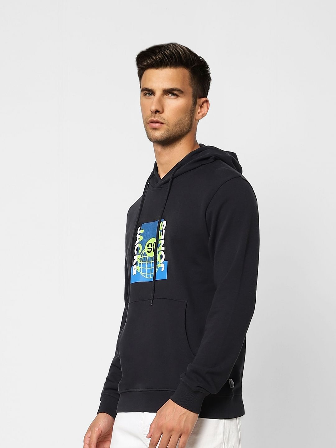 Black Graphic Logo Print Sweatshirt