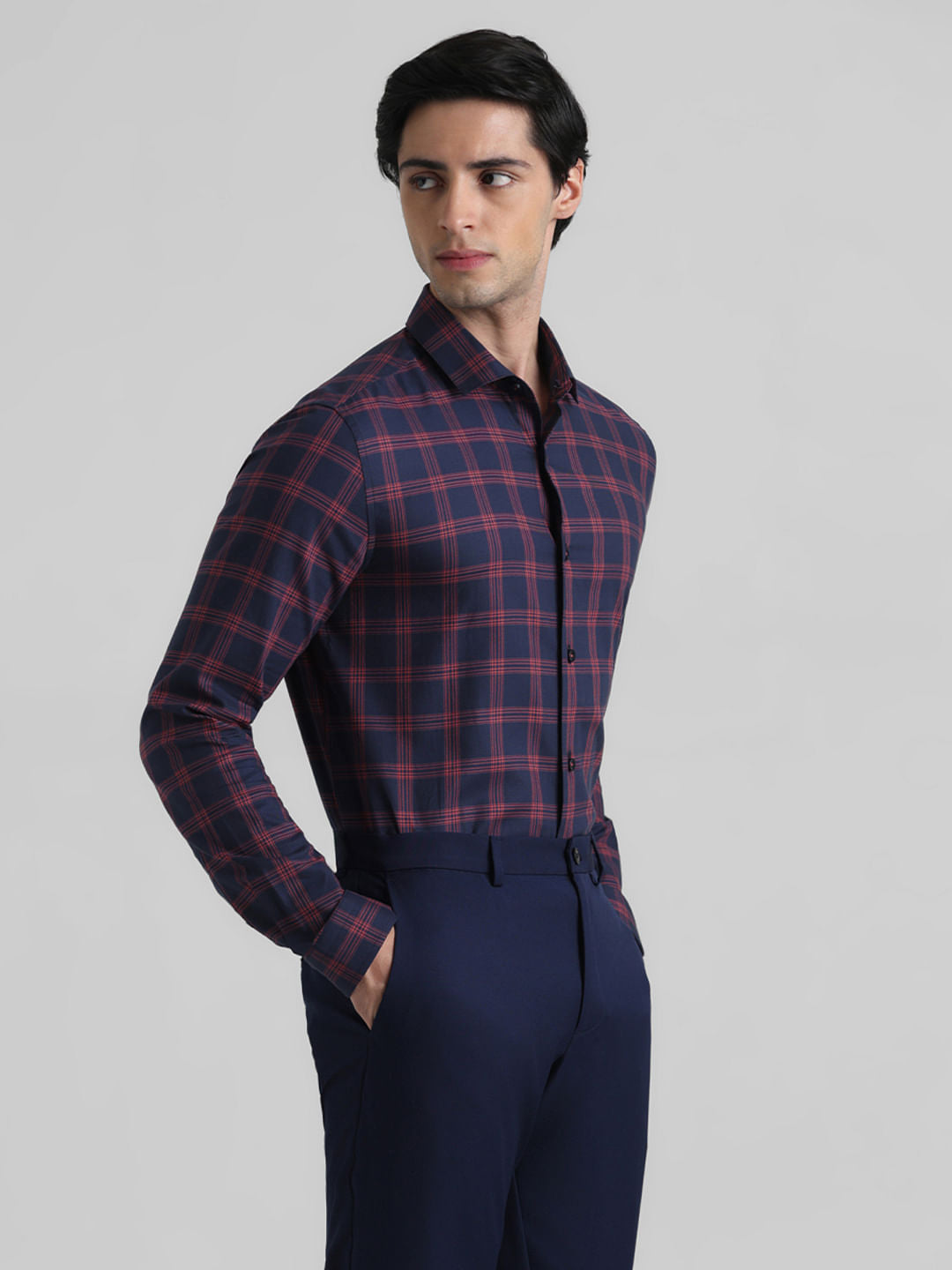Blue Check Formal Shirt