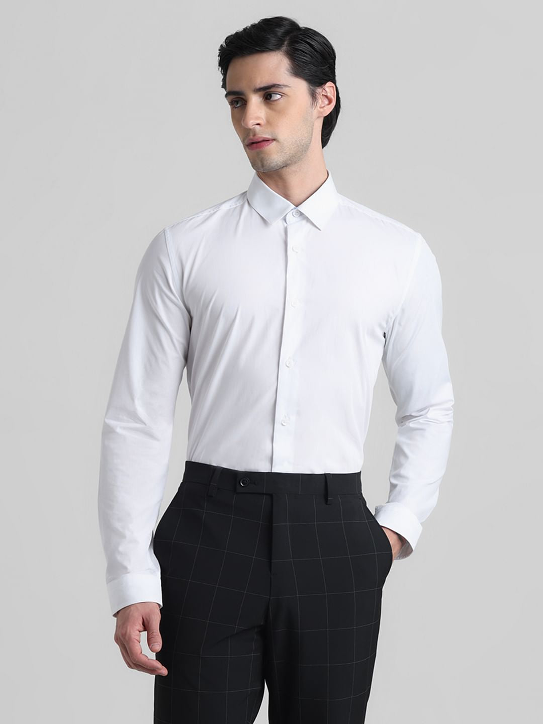 White Formal Full Sleeves Shirt