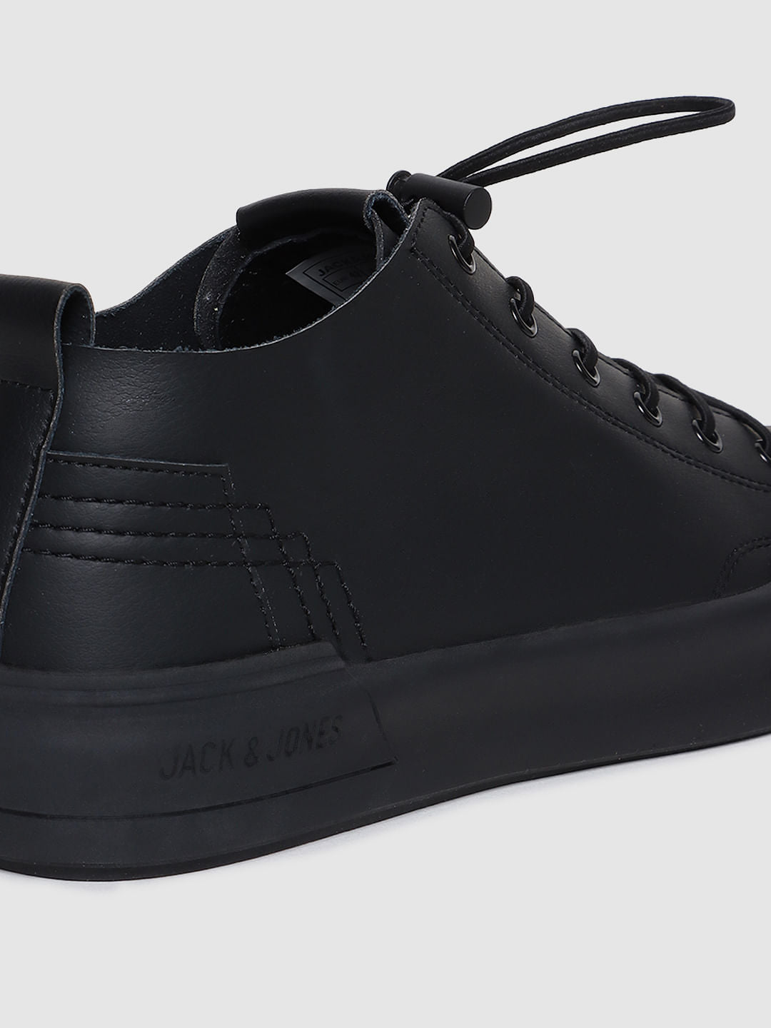Black Leather Sneakers