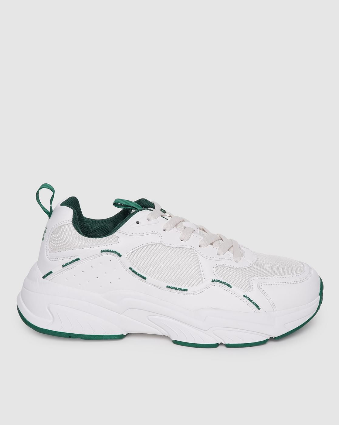 White & Green Sneakers