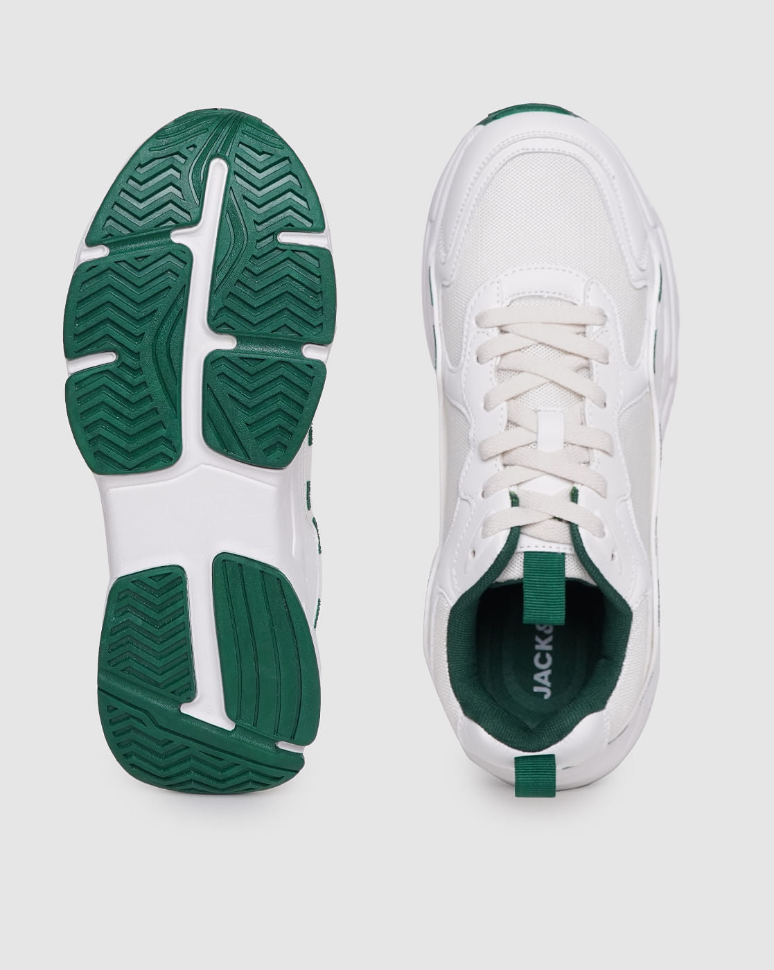 White & Green Sneakers