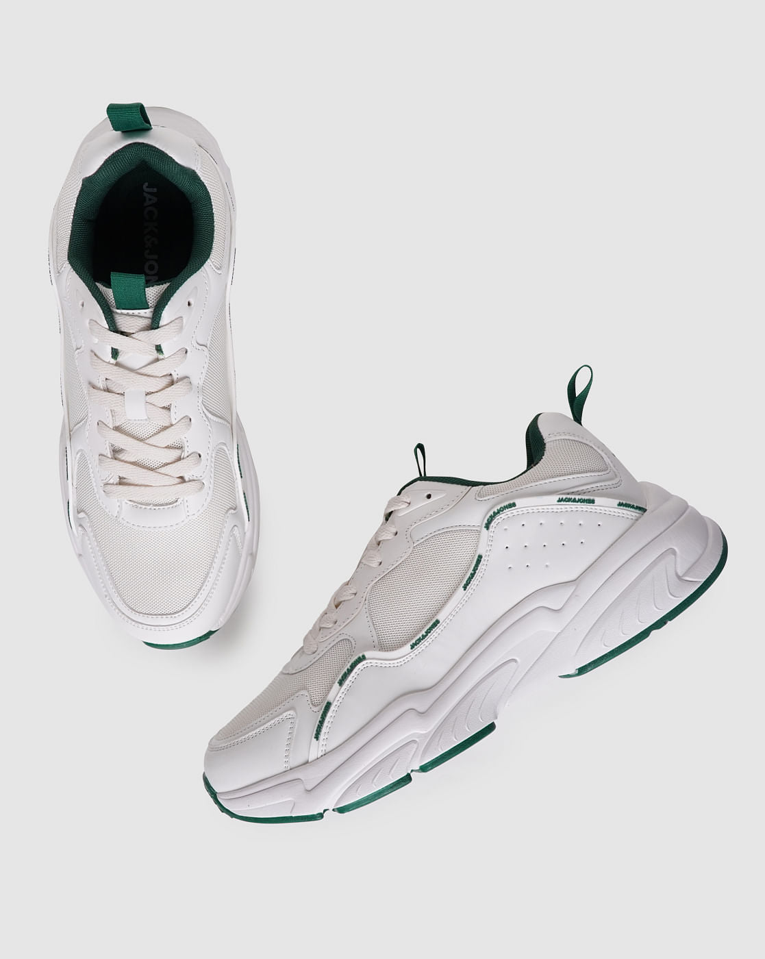 White & Green Sneakers