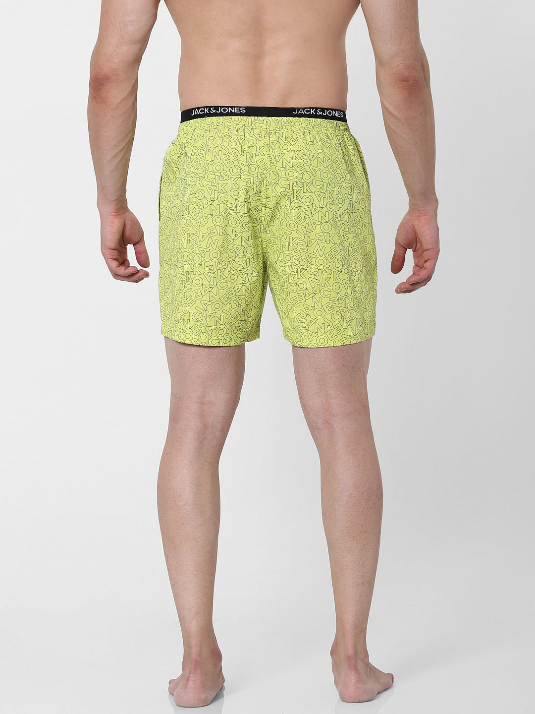 Green All Over Logo Print Boxers