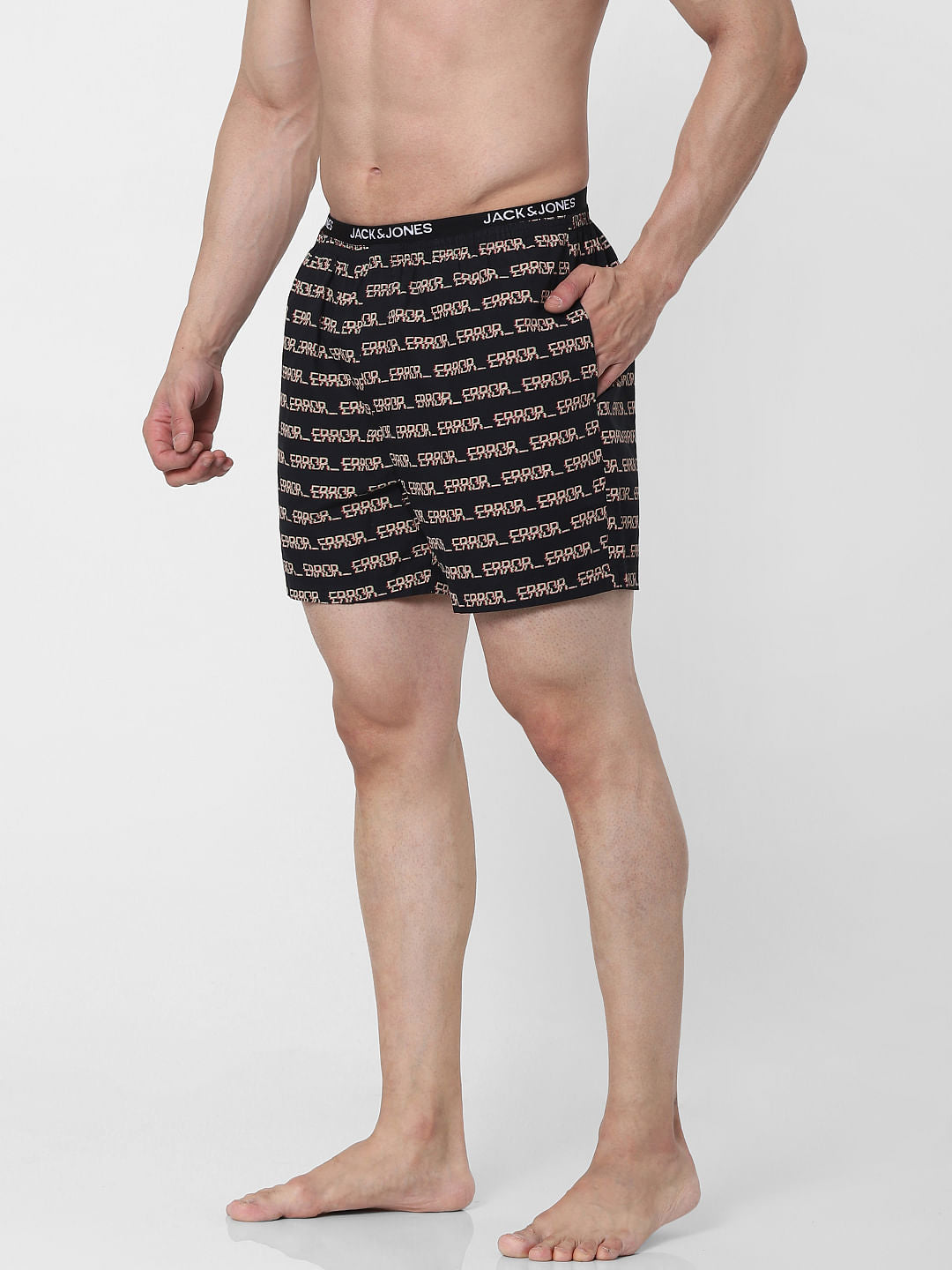 Black Error Print Boxers