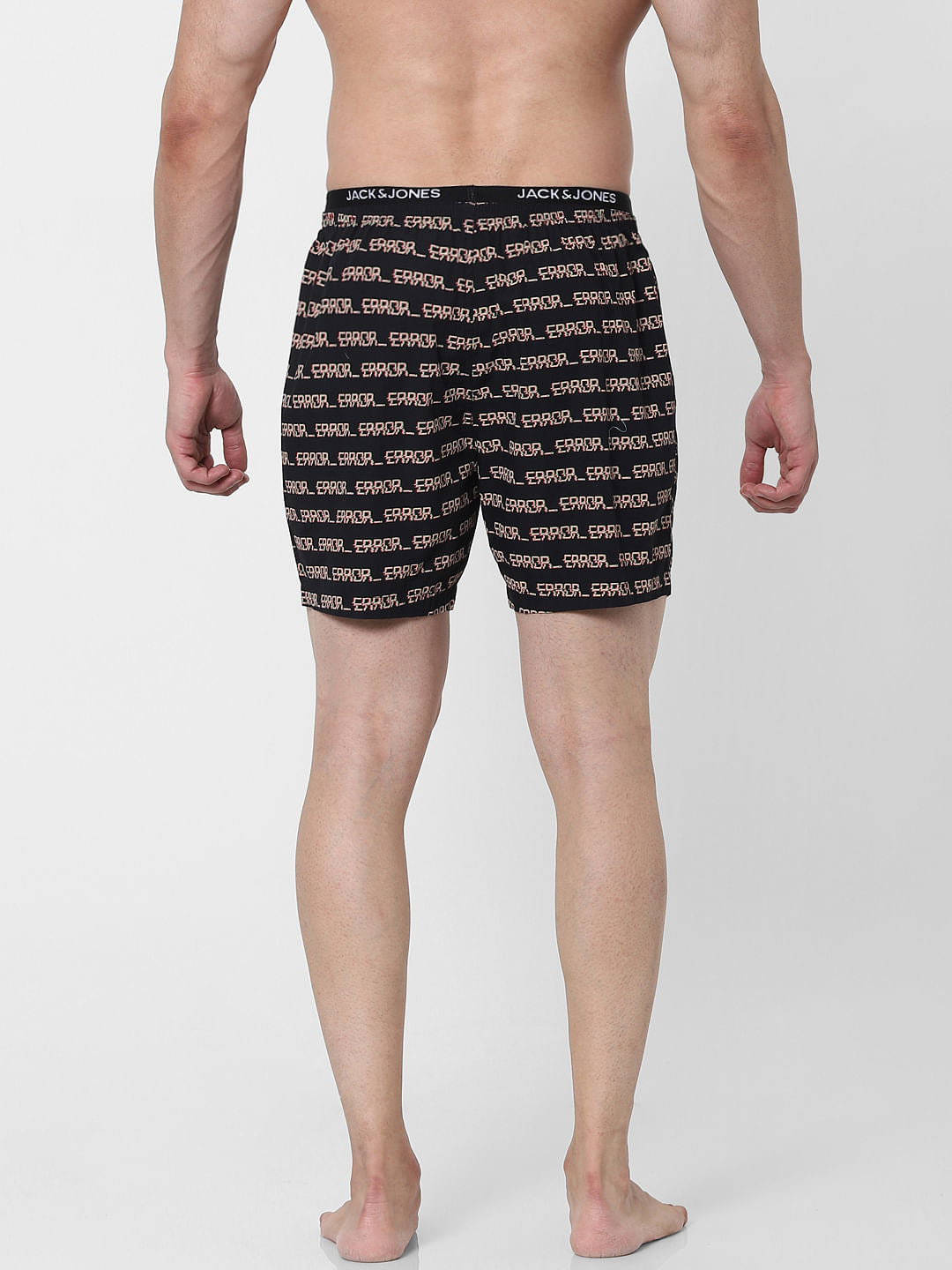 Black Error Print Boxers