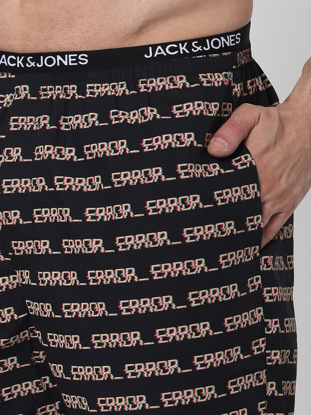 Black Error Print Boxers
