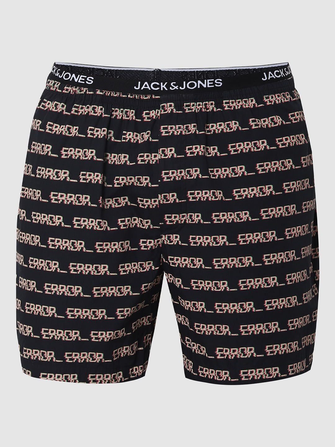 Black Error Print Boxers