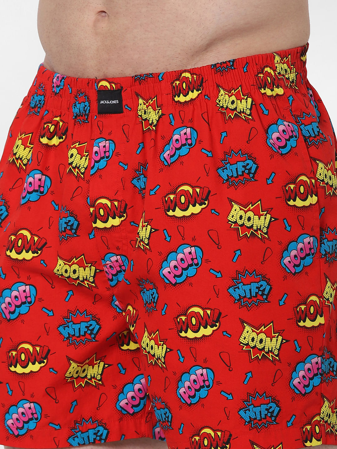 Red All Over Graphic Print Boxers