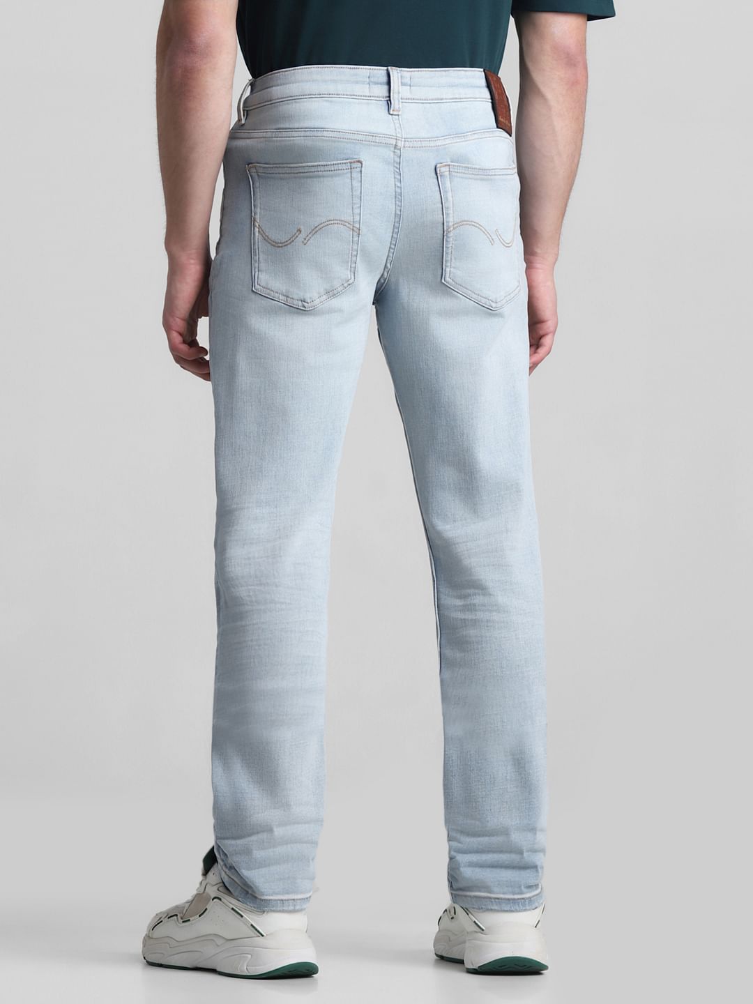 Light Blue Mid Rise Clark Regular Fit Jeans