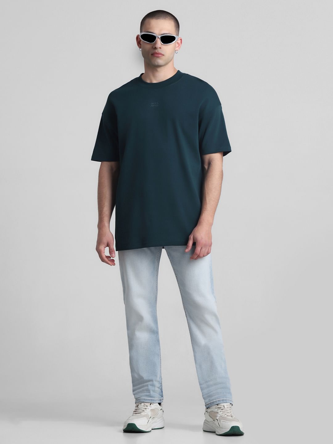 Light Blue Mid Rise Clark Regular Fit Jeans