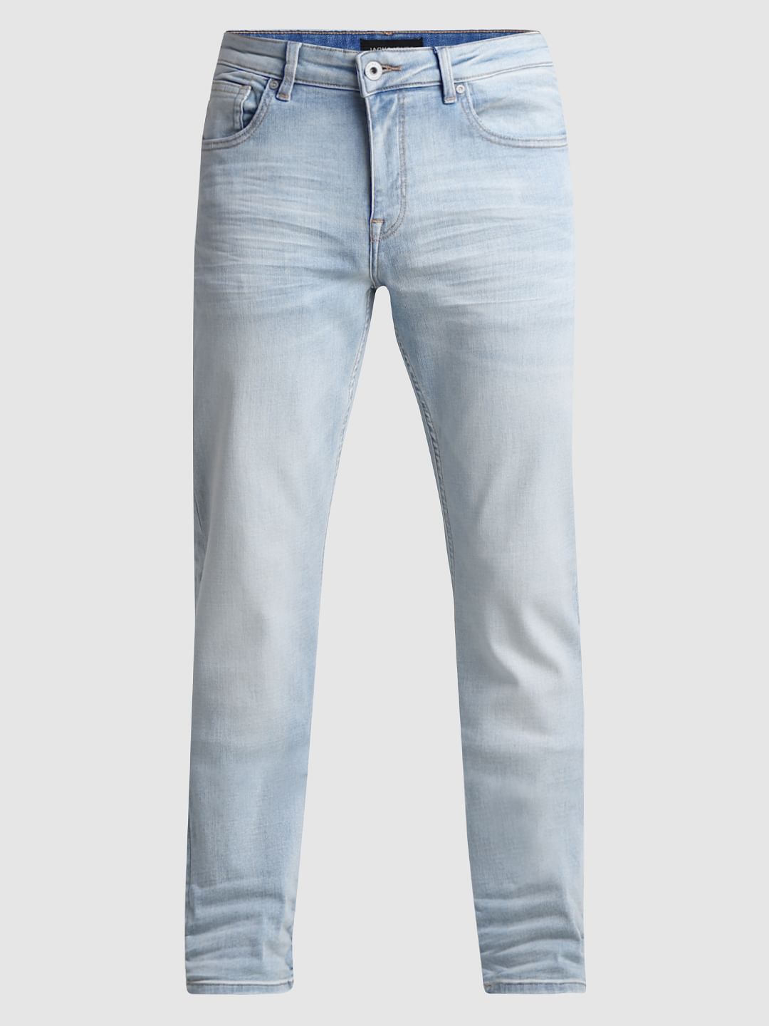 Light Blue Mid Rise Clark Regular Fit Jeans