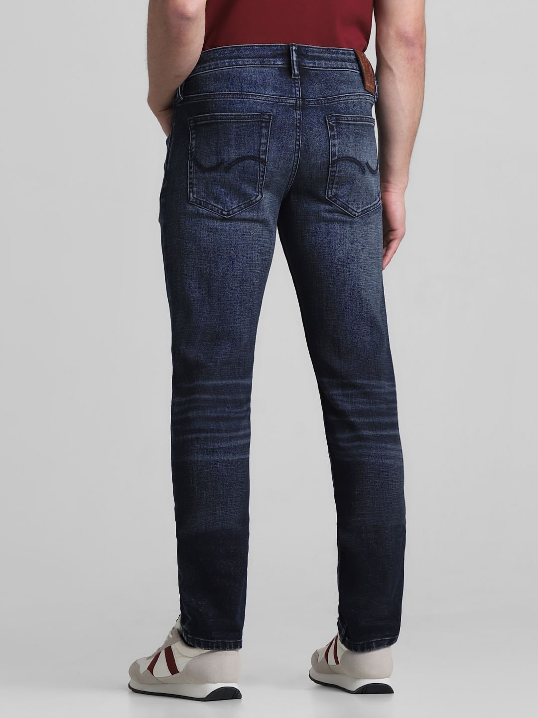 Dark Blue Low Rise GLENN Slim Fit Jeans