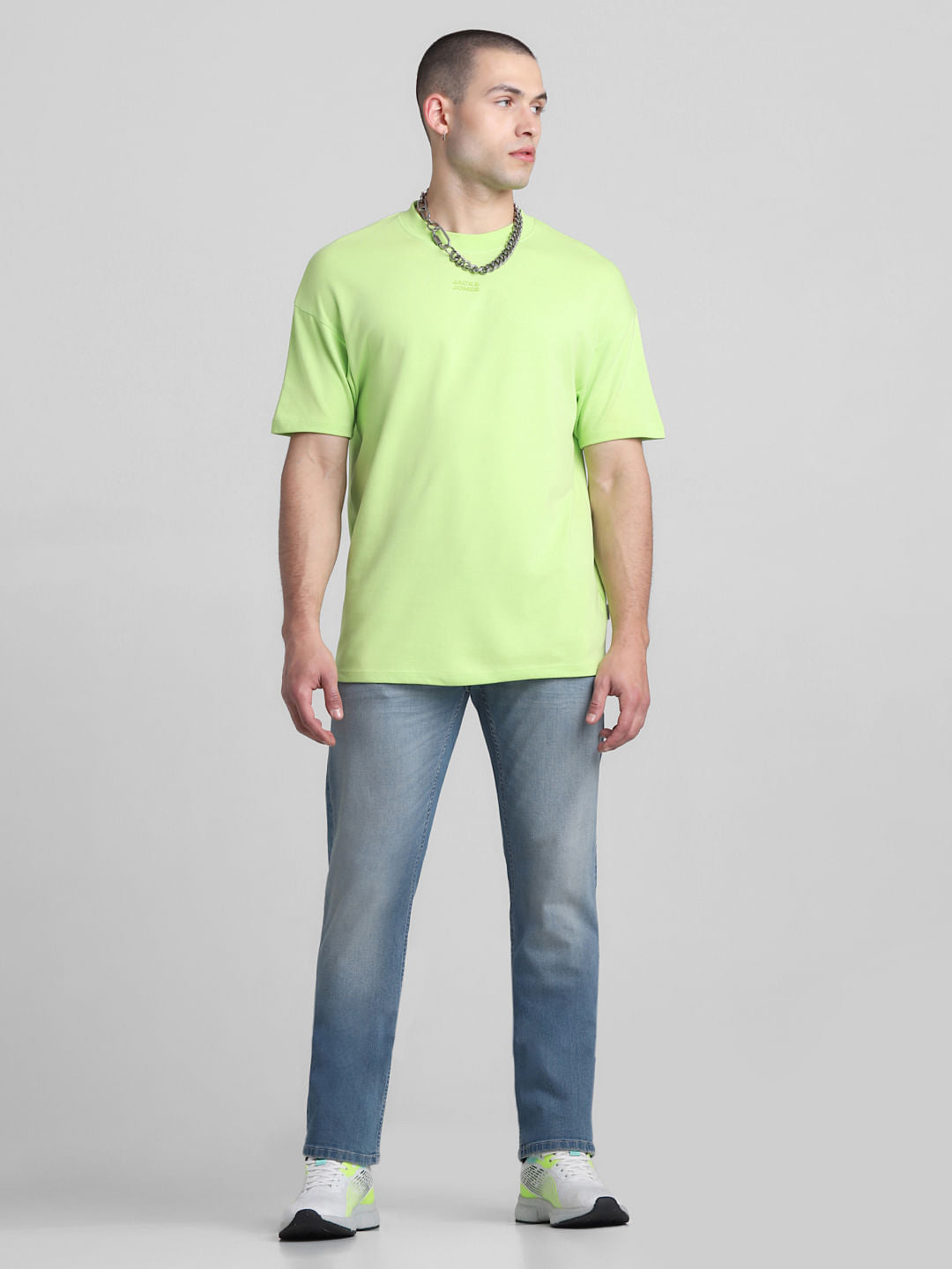 Light Blue Mid Rise Clark Regular Fit Jeans