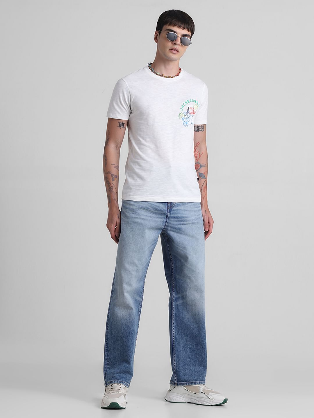 Blue Washed Dario Loose Fit Jeans