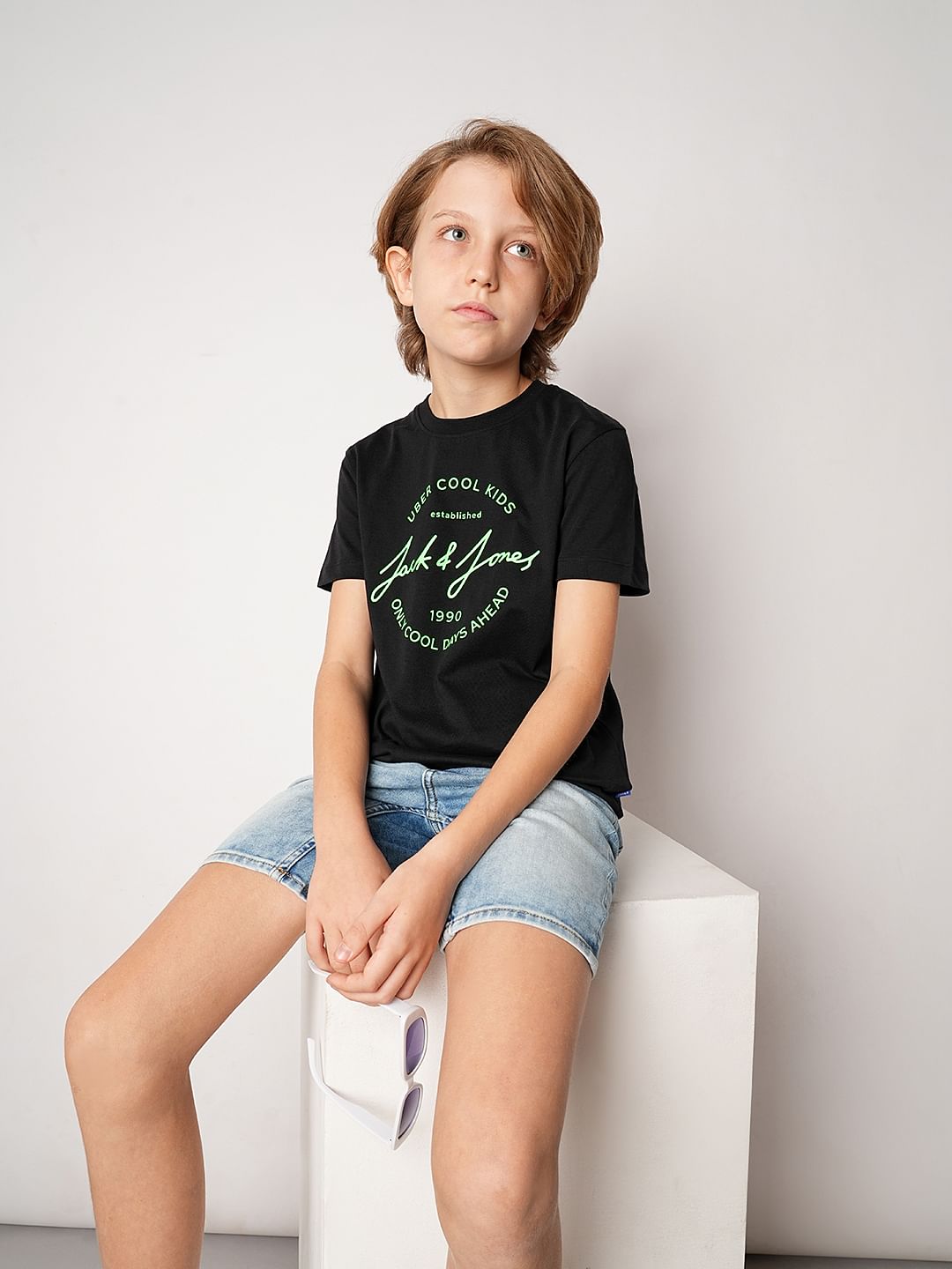 Black Logo Print T-shirt