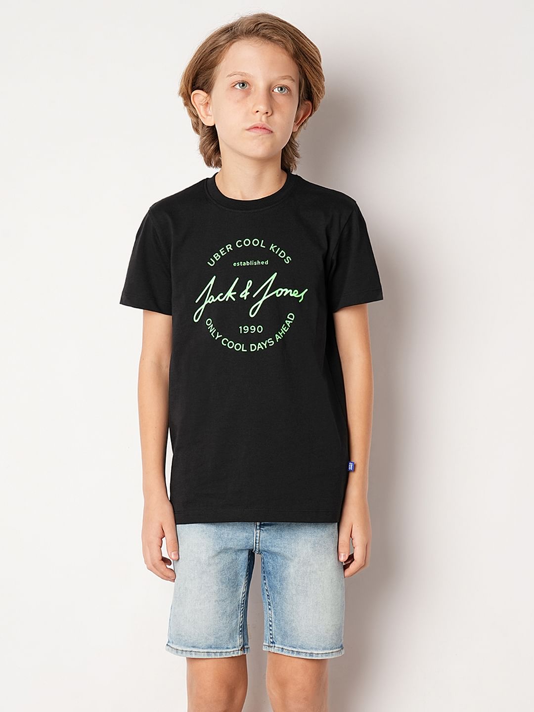 Black Logo Print T-shirt